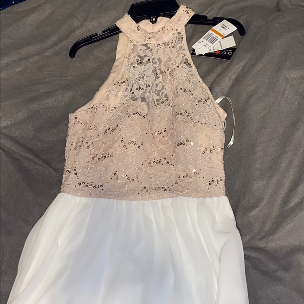 A new Macy’s long prom dress